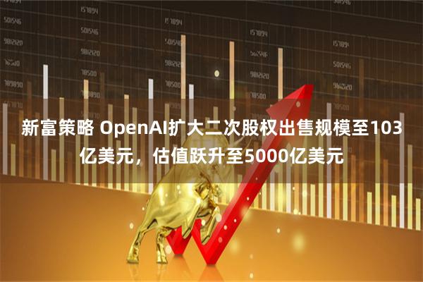 新富策略 OpenAI扩大二次股权出售规模至103亿美元，估值跃升至5000亿美元