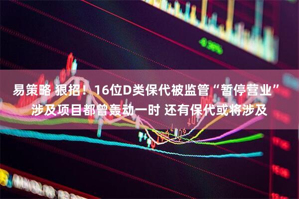 易策略 狠招！16位D类保代被监管“暂停营业” 涉及项目都曾轰动一时 还有保代或将涉及